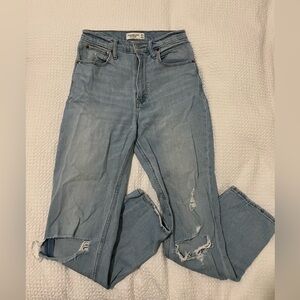 Abercrombie & Fitch Curve Love The Ankle Straight Ultra High Rise, Size 26 Long
